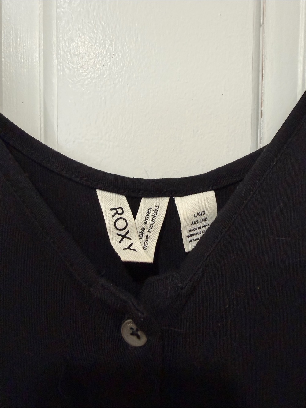 Black Button-Front Slip Dress by Roxy - Picture 2 of 4